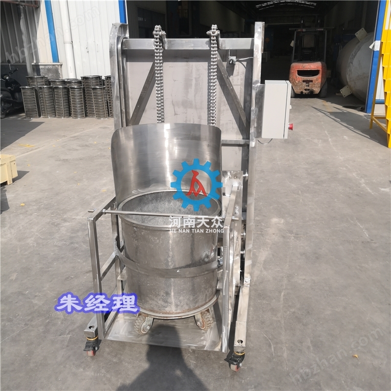 Square bucket tipping machine, lifting tipping machine, round bucket tipping machine