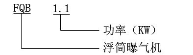 浮筒式安裝潛水曝氣機示意圖