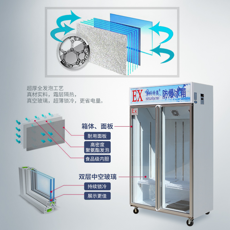 10.jpg 防爆冰箱BL-560 立柜式单温冷藏双门防爆冰箱