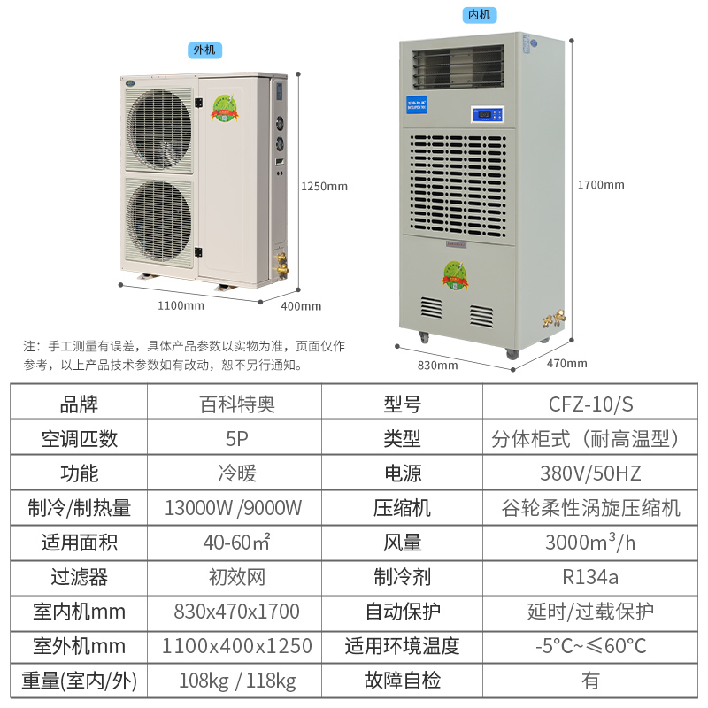 宁夏芯瑞新能源设备采购百科特奥耐高温工业空调